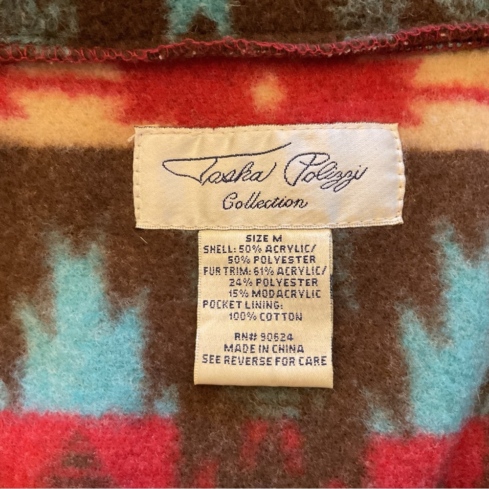 Tasha Polizzi Collection‎ Southwestern Faux Fur Trim Jacket - Picture 5 of 7